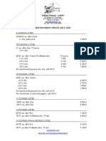 Stephen Murphy Pricelist 2020