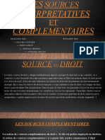 Les Sources Interpretatives Et Complementaires