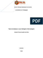 Tipos de Avaliação e Suas Vantagens e Desvantagens