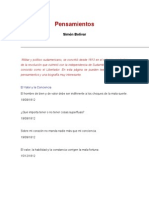 Algunos Pensamientos de Simon Bolivar - Accion Directa Textos