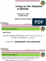 Orientation For MS365 Adoptation