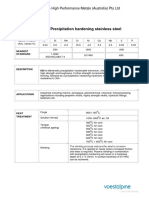 Precipitation Hardening Stainless Steel: Voestalpine High Performance Metals (Australia) Pty LTD