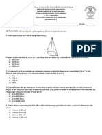 Examen Semestre II Matemáticas II