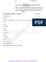 12th Chemistry EM - Answer Key For 2nd Revision Test 2022 Original Question Paper - English Medium PDF Download PDF