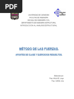 METODO DE LASFUERZAS Apuntes de Clase y Ejercicios Resueltos PDF