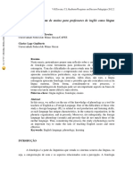 Fonologia - Ferramenta de Ensino para Professores de Inglês Como Língua Estrangeira