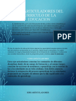 Ejes Articuladores Del Curriculo de La Educacion