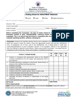 Evaluation Rating Sheet For Non Print