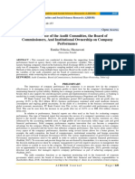 The Influence of The Audit Committee, The Board of Commissioners, and Institutional Ownership On Company Performance