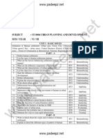 CE8004 QB Urban Planning and Development