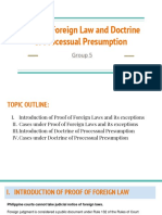 GROUP 5 - Proof-of-Foreign-Law-and-Doctrine-of-Processual-Presumption - PPT PDF