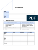 Formato Plan de Trabajo Individual