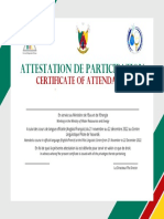 Attestation de Participation MINEE