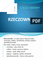 Części Mowy. Rzeczownik