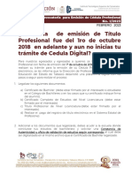 Convocatoria de EmisiÃ N de CÃ©dula Profesional FEB 2023