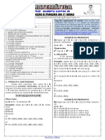 Apostila de Função e Função Do 1º Grau (25 Páginas, 118 Questões, Com Gabarito, Com BNCC)