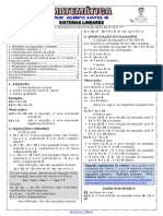 Apostila de Sistemas Lineares (10 Páginas, 46 Questões, Com Gabarito)