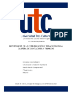 Importancia de La Comunicación y Redacción en La Carrera de Contaduría y Finanzas