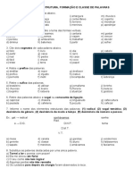 EXERCÍCIOS-Estrutura Formação e Classe de Palavras 09.03.10