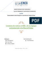 Création de Valeur Et RSE PDF