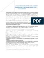 Caso Práctico de Transformación Digital en El Análisis y Aplicación Adecuada de Las Tecnologías Emergentes