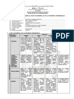 Rúbrica para Evaluar El Plan y Desarrollo de La Sesión de Aprendizaje