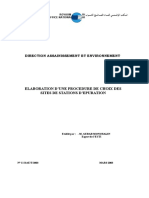 Elaboration D'une Procédure de Choix Des Sites Des Stations D'épuration