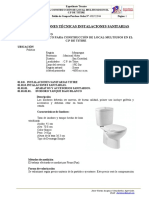 Especificaciones Tecnicas Samitarias