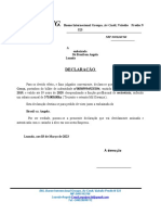 Declaração de Serviço Visto 3333333333333333333333333333