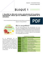 Bloque I - Discusion 2 - Bioquimica I - 2023