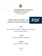 Analisis Del Discurso Ideologico en Los Plandes de Gobienro de Las Elecciones General Del Peru 2011 PDF