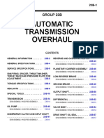 Automatic Transmission Overhaul: Group 23B