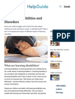 Learning Disabilities and Disorders