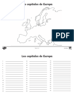 Las Capitales de Europa Ficha de Actividad