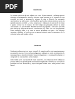 Introducción y Conclusion Tarea 1