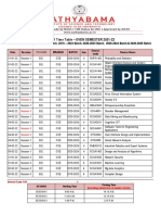 CAE1 Time Table - (Except First Year and Final Year Students) - Even Sem 2021-22