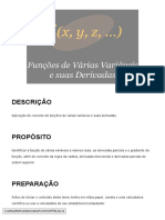 Tema2 - Funções de Várias Variáveis e Suas Derivadas