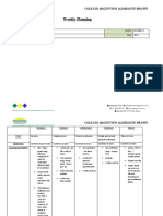 Weekly Planning March 6th To March 10th - Secondary I