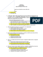 3.4.1 Answer Key - Assignment - General Principles of Income Tax