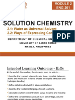 MODULE 2.1 and 2.2 Water and Ways of Expressing Concentration - 1