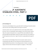 Welding of Austenitic Stainless Steel - Part 2 - TWI