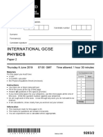 Int Gcse Physics Unit2 Question Paper Jun19 PDF