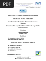 Piézomètrie de La Nappe Fès-Meknès Et L'étude de La Qualité Des Eaux Souterraines - Ahmed BOUCHEBTI PDF