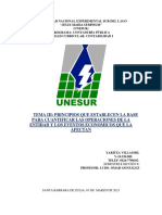 Contabilidad Tema Iii Principios Que Establecen La Base para Cuantificar Las Operaciones de La Entifadad y Los Eventos Economicos Que La Afectan