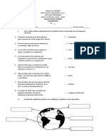 Examen de Geografia Febrero-Marzo