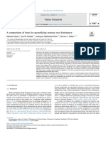 A Comparison of Tests For Quantifying Sensory Eye Dominance