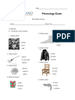 Phonology Exam