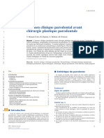 Examen Clinique Parodontal Avant Chirurgie Plastique Parodontale PDF