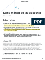 Salud Mental Del Adolescente