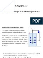 (Chapitre III) Le Premier Principe de La Thermodynamique PDF